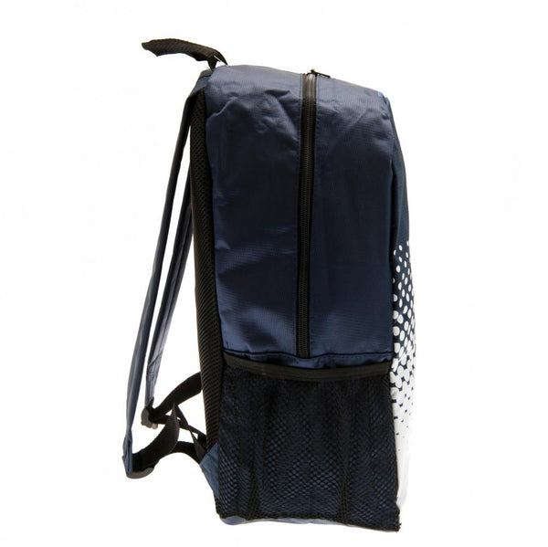 Tottenham Hotspur FC Fade Backpack LKT Sport Fade design backpack featuring THFC text and club crest Padded back panel for comfort with adjustable shoulder straps and a carry strap Main compartment has a large double zipped opening for easy access 2 mesh
