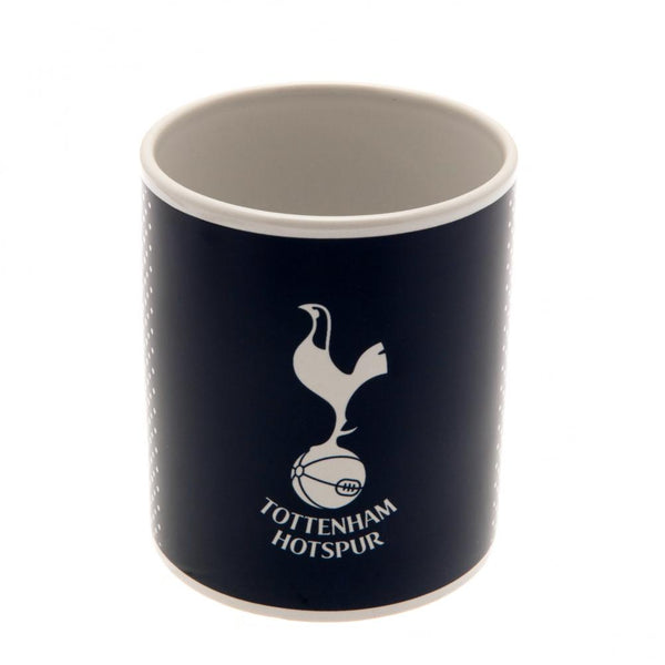 Tottenham Hotspur FC Fade Mug LKT Sport Ceramic everyday coffee mug Fade design featuring THFC text and club crest Glazed kiln fired finish with white handle Official licensed product Approx 315ml (11oz) Approx 9cm tall, 8cm in diameter In a printed card