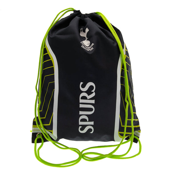 Tottenham Hotspur FC Flash Gym Bag LKT Sport Flash design gym bag featuring Spurs text and white crestDrawstring close with metal eyeletsWipe clean polyesterOfficial licensed productApprox 44cm x 33cm flat Backpacks