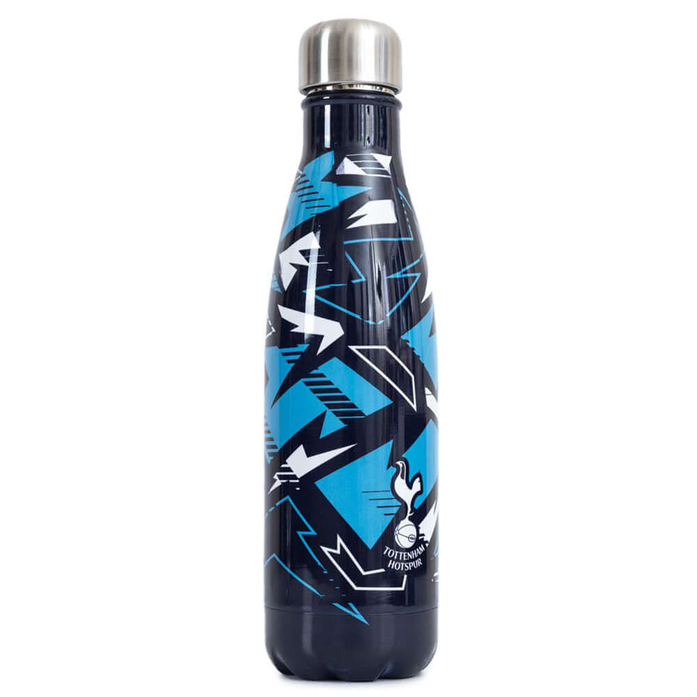 Tottenham Hotspur FC Fragment Thermal Flask LKT Sport Stainless steel thermal vacuum flaskNavy bottle with a sky blue and white fragment pattern and Tottenham crestMaintains the temperature of your drink for up to 24hrsWith a screw top lidOfficial license