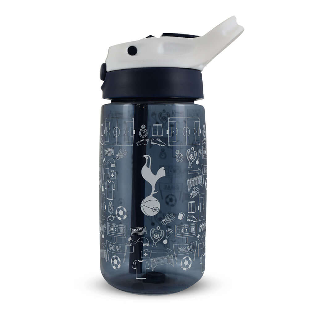 Tottenham Hotspur FC Junior Water Bottle LKT Sport Vibrant navy kids water bottleWith a white Tottenham crest and fun icon designWith a screw top lid and a closable drinking spoutOfficial licensed productApprox ml (oz)Approx cm tall, cm in diameter Water