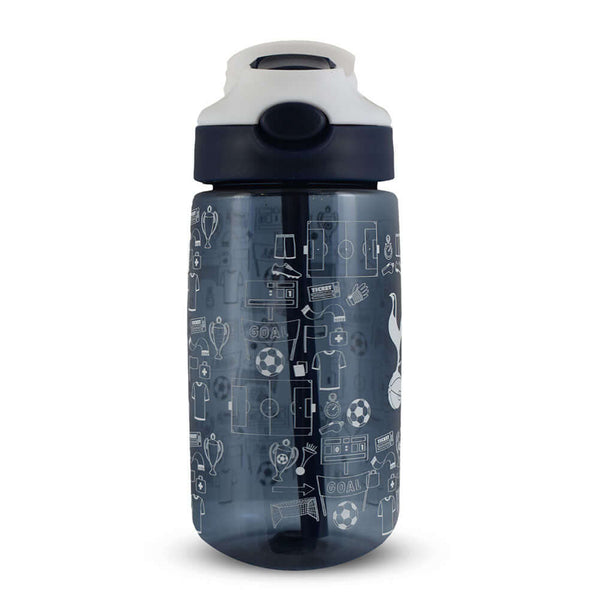 Tottenham Hotspur FC Junior Water Bottle LKT Sport Vibrant navy kids water bottleWith a white Tottenham crest and fun icon designWith a screw top lid and a closable drinking spoutOfficial licensed productApprox ml (oz)Approx cm tall, cm in diameter Water