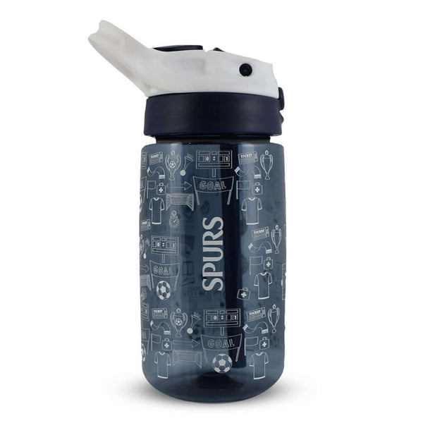Tottenham Hotspur FC Junior Water Bottle LKT Sport Vibrant navy kids water bottleWith a white Tottenham crest and fun icon designWith a screw top lid and a closable drinking spoutOfficial licensed productApprox ml (oz)Approx cm tall, cm in diameter Water