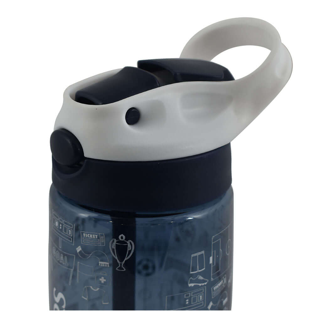 Tottenham Hotspur FC Junior Water Bottle LKT Sport Vibrant navy kids water bottleWith a white Tottenham crest and fun icon designWith a screw top lid and a closable drinking spoutOfficial licensed productApprox ml (oz)Approx cm tall, cm in diameter Water
