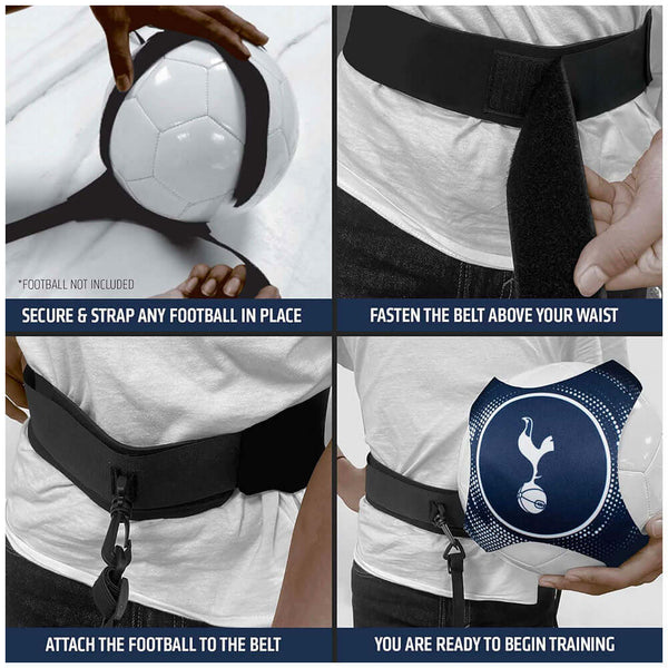 Tottenham Hotspur FC Kick Trainer LKT Sport Great close control and skills training aidSize 3-5 training sleeve featuring the Tottenham crest with a cord and strapPerfect for improving passing, control and reactionsOfficial licensed productSize 3-5 footba