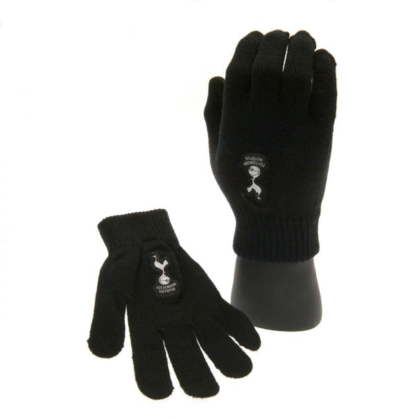Tottenham Hotspur FC Knitted Gloves Junior LKT Sport Childrens black knitted gloves Featuring a Spurs club crest in white Official licensed product Junior one size fits all With a swing tag Gloves & Mittens