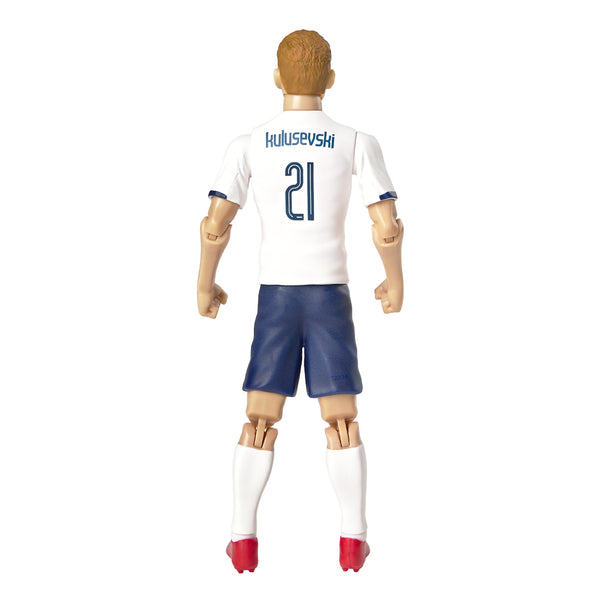 Tottenham Hotspur FC Kulusevski 20cm Action Figure LKT Sport Sockers action figurine depicting Dejan KulusevskiWearing his team kit with Kulusevski and number 21 on the backIntricately detailed and 10 points of articulationComplete with a Madrid footballA