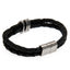 Tottenham Hotspur FC Leather Bracelet LKT Sport Twin rope design bracelet made from genuine leather Black bracelet featuring with steel detail Stainless steel magnetic clasp with an engraved club crest Official licensed product Approx 20cm x 1cm Presented