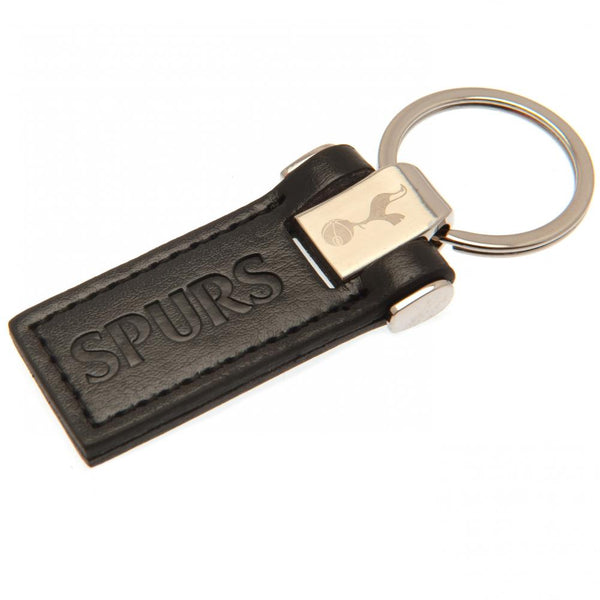 Tottenham Hotspur FC Leather Key Fob LKT Sport Executive leather keyringMetal keeper top and leather fob designOfficial licensed productFob approx 6cm x 3cm Keychains