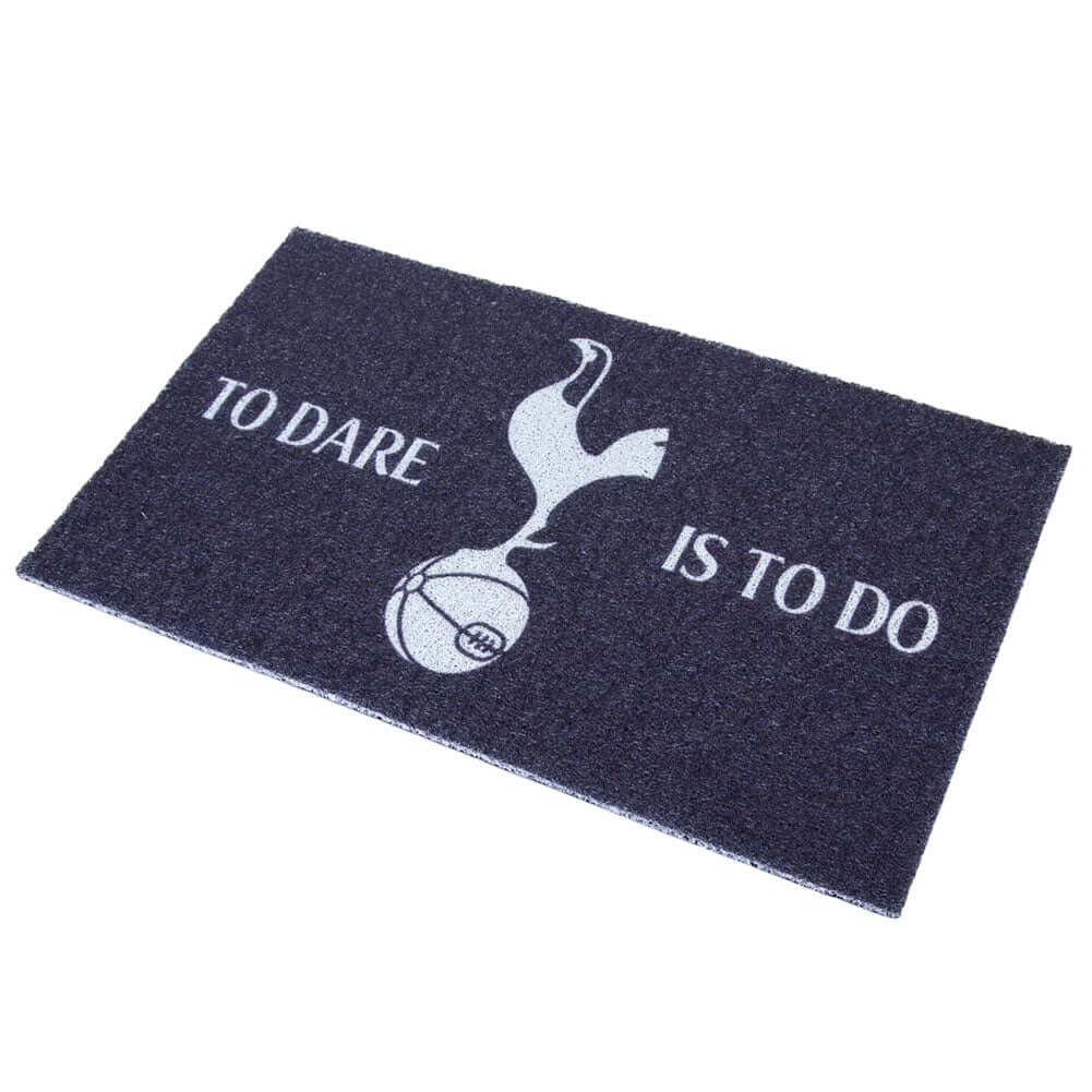 Tottenham Hotspur FC Loop Pile Doormat LKT Sport Navy heavy duty printed PVC doormatFeatures a white Spurs crest and To Dare Is To DoIdeal for both indoors and outdoorsOfficial licensed productApprox 75cm x 45cm Door Mats Main image
