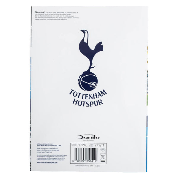 Tottenham Hotspur FC Musical Birthday Card LKT Sport Vibrant blue gloss finish birthday card with a large Spurs crestPlays the famous 'Glory Glory Tottenham Hotspur' songFeatures a full colour stadium graphic insideMessage inside reads 'Hope you have an a
