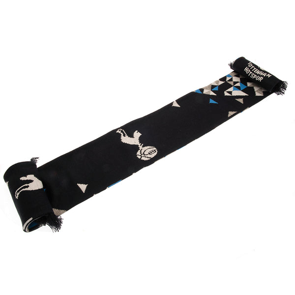 Tottenham Hotspur FC Particle Scarf LKT Sport Navy blue, grey, white and light blue particle design knit scarf with navy blue fringeBoth sides feature Spurs text with a large club crestThe Tottenham Hotspur's fan scarf makes a great matchday accessory for