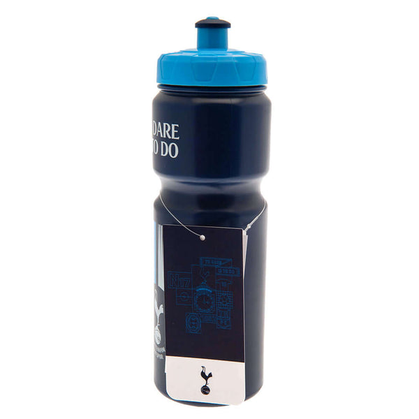 Tottenham Hotspur FC Plastic Drinks Bottle LKT Sport Easy grip lightweight drinks bottleNavy stripe design bottle with the Spurs crest in whiteFeatures 'To Do Is To Dare' text in whiteWith a screw top lid and push-pull drinking spoutOfficial licensed prod