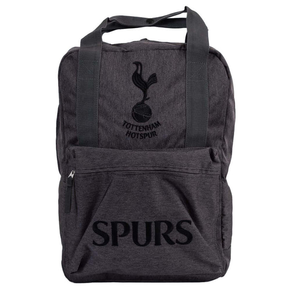 Tottenham Hotspur FC Premium Backpack LKT Sport Stylish grey backpack featuring an embroidered Tottenham Hotspurs FC crest and the text SPURS in black on the front pocketPadded back panel for comfort with adjustable shoulder straps and double carry straps