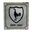 Tottenham Hotspur FC Retro Logo Sign LKT Sport Vintage look design stamped metal wall sign Featuring a full colour retro Spurs crest and club established date Ready to hang on the wall with four small holes for fixing Official licensed product Approx 23cm