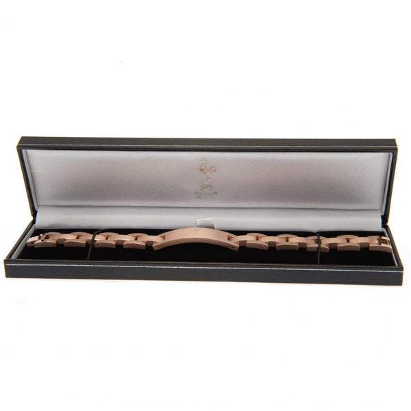 Tottenham Hotspur FC Rose Gold Plated Bracelet LKT Sport Classic design stainless steel link bracelet Rose gold plated bracelet featuring an engraved club crest Official licensed product Approx 21cm x 1cm Presented in a gift box Bracelets