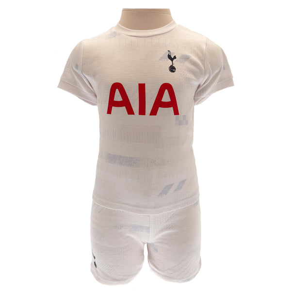 Tottenham Hotspur FC Shirt & Short Set 6/9 mths GD LKT Sport This t-shirt and short set features a subtle geometric patternDesign inspired by the 2023-24 season kit with a printed club crest and sponsorSoft comfortable fitMain: 100% Cotton, Rib: 96% Cotto