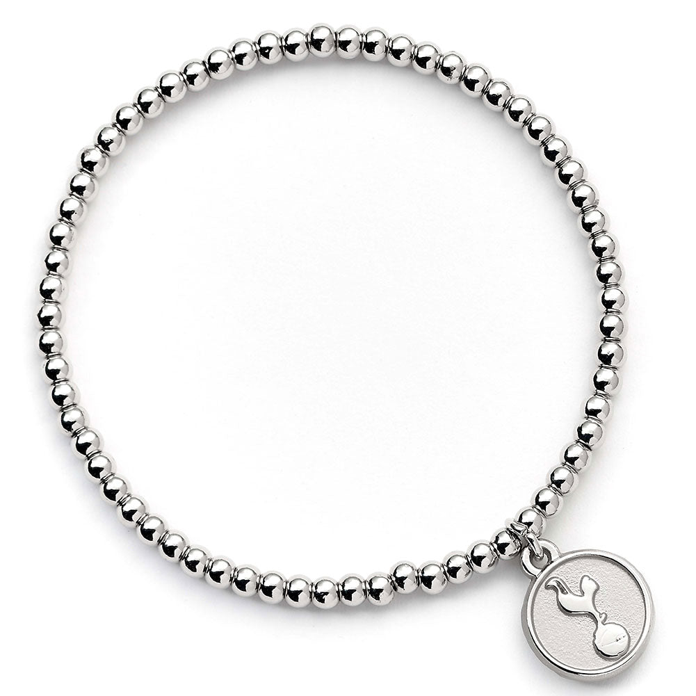 Tottenham Hotspur FC Silver Finish Bead Bracelet LKT Sport Football>Premier League>Tottenham Hotspur FC Bracelets