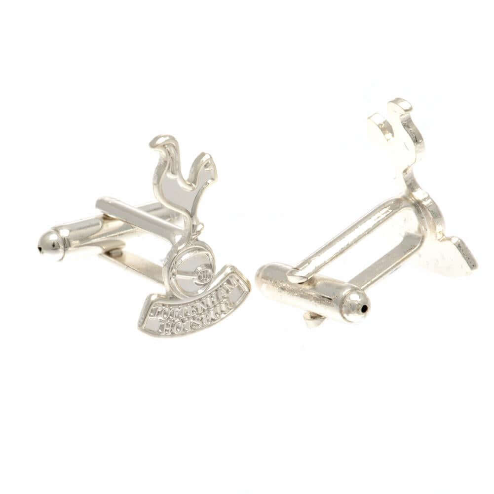 Tottenham Hotspur FC Silver Plated Formed Cufflinks LKT Sport Silver plated crest shaped cufflinks in a chrome finishFeaturing a highly detailed formed Spurs crestOn a bullet back fixingOfficial licensed productApprox 20mm x 15mm Cufflinks