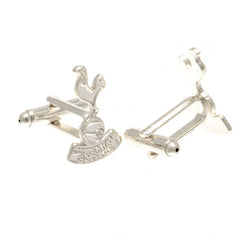 Tottenham Hotspur FC Silver Plated Formed Cufflinks LKT Sport Silver plated crest shaped cufflinks in a chrome finishFeaturing a highly detailed formed Spurs crestOn a bullet back fixingOfficial licensed productApprox 20mm x 15mm Cufflinks