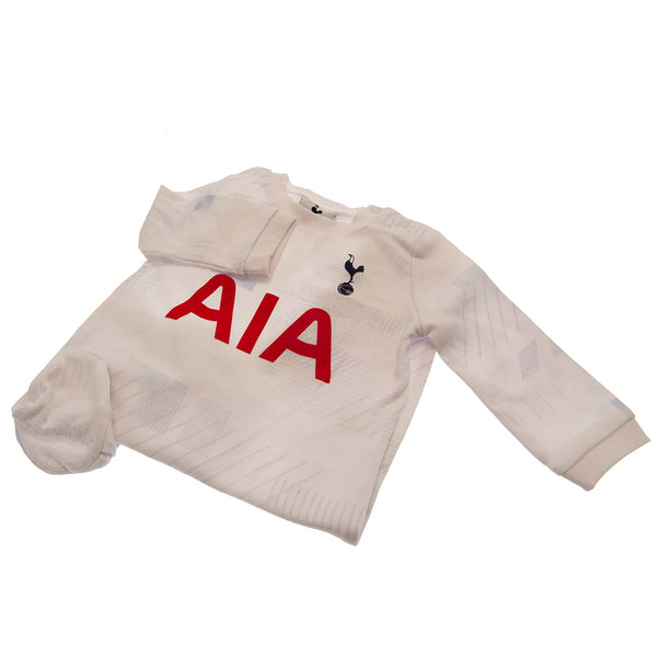Tottenham Hotspur FC Sleepsuit 9/12 mths GD LKT Sport This long sleeved baby sleepsuit features a subtle geometric patternDesign inspired by the 2023-24 season kit with a printed club crest and sponsorSoft comfortable fit with press stud fasteningMade fro