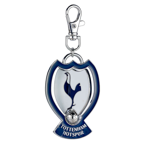 Tottenham Hotspur FC Spinner Bag Charm LKT Sport Bright, colourful and highly detailed metal bag charmFeaturing a spinning center with the Tottenham crestWith a lobster claw claspOfficial licensed productApprox 70mm x 45mm Keychains