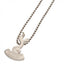 Tottenham Hotspur FC Stainless Steel Pendant & Chain LKT Sport Stainless steel crest shaped pendant with ball chain Chrome finish Spurs crest with engraved detail Official licensed product Chain approx 50cm (19in) Pendant approx 26mm x 20mm Presented in a