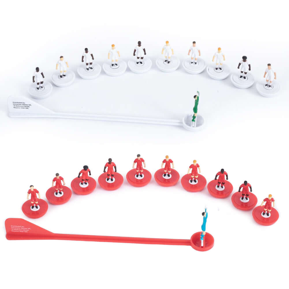 UEFA Champions League Edition Subbuteo Main Game LKT Sport Subbuteo, the classic table football game is back.Featuring a new high quality pitch and re-engineered players with more strengthIncludes 20 players, 2 goal keepers, 2 goals, 1 ball and the pitchS