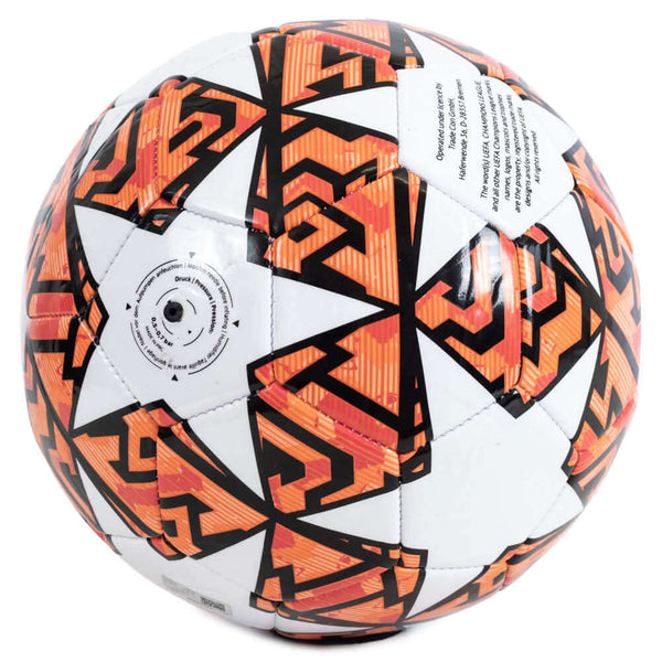 UEFA Champions League Orange Star Football LKT Sport White and orange tone 32 panel everyday PVC FootballFeatures a UEFA Champions League logoSuitable for 14 yrs and olderOfficial licensed productSize 5 footballApprox 69cm in circumference Soccer Balls