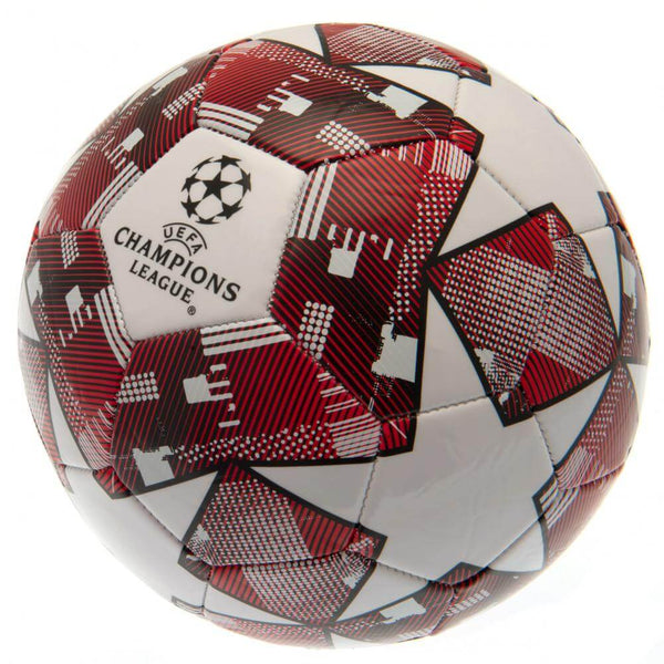 UEFA Champions League Red Star Football LKT Sport White and red tone 32 panel everyday PVC footballFeatures a UEFA Champions League logo with white stars and red toned backgroundSuitable for 14 yrs and olderOfficial licensed productSize 5 footballApprox 6