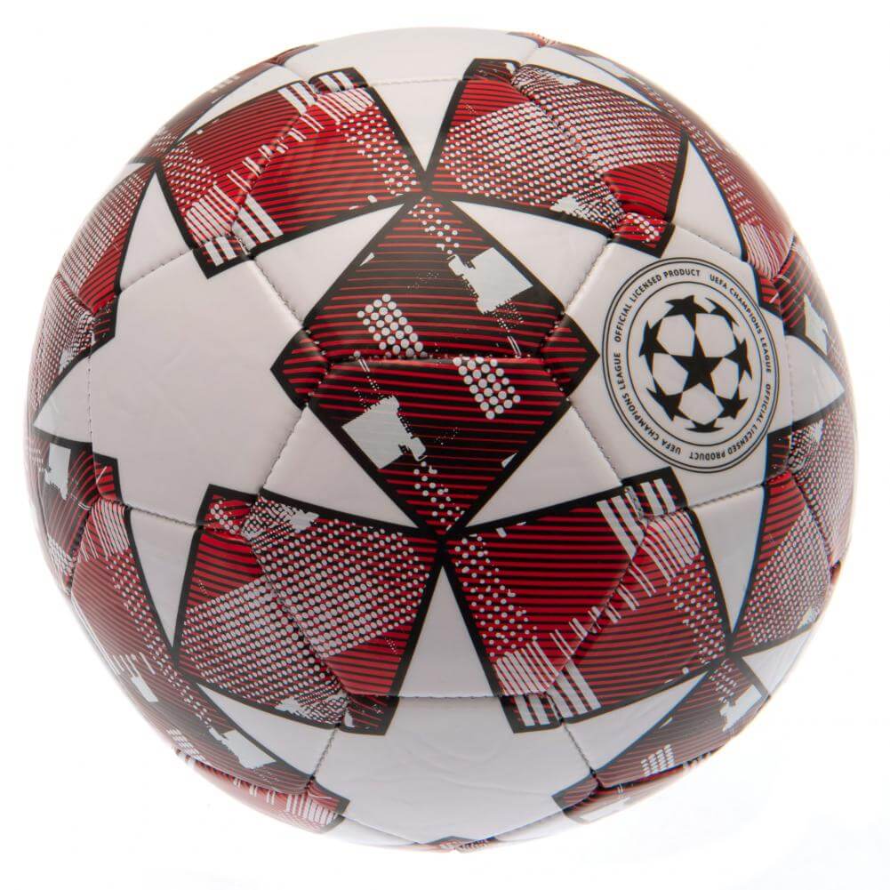 UEFA Champions League Red Star Football LKT Sport White and red tone 32 panel everyday PVC footballFeatures a UEFA Champions League logo with white stars and red toned backgroundSuitable for 14 yrs and olderOfficial licensed productSize 5 footballApprox 6