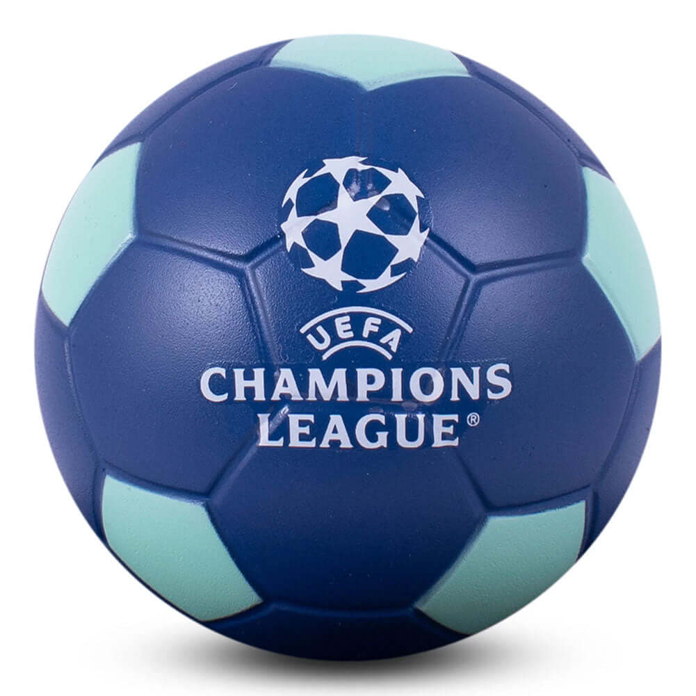 UEFA Champions League Stress Ball LKT Sport Classic navy football design stress ballPrinted with a white UEFA Champions League logoMade from PU foamOfficial licensed productApprox 6cm in diameter Grip Rings & Stress Balls Main image