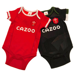 Wales RU 2 Pack Bodysuit 3-6 Mths PC LKT Sport Rugby>Wales RU Bodysuits