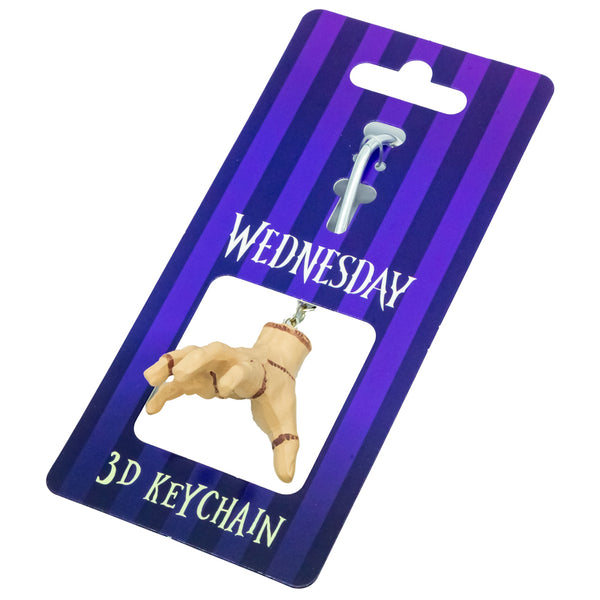 Wednesday 3D Polyresin Keyring Thing LKT Sport Sculpted 3D polyresin keyringIn the form of ThingWith a chain and carabiner clipOfficial licensed productApprox 50mm x 40mm x 45mm Keychains
