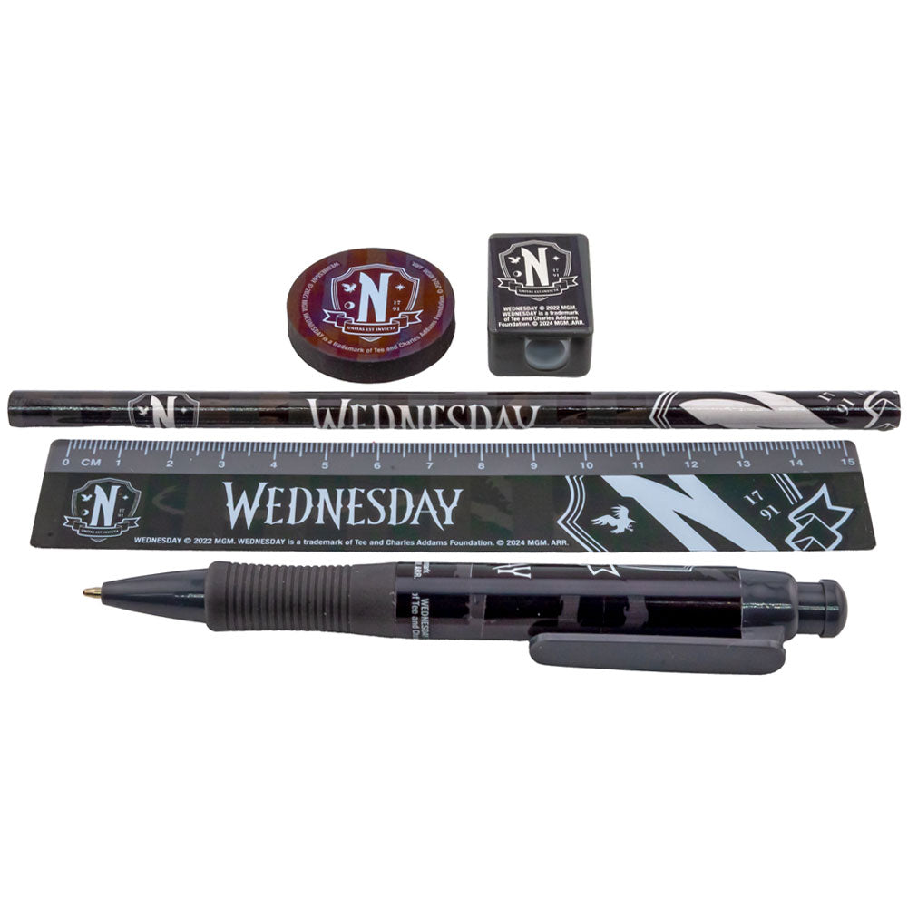 Wednesday 5pc Stationery Set LKT Sport Entertainment>TV Series>Wednesday Stationery