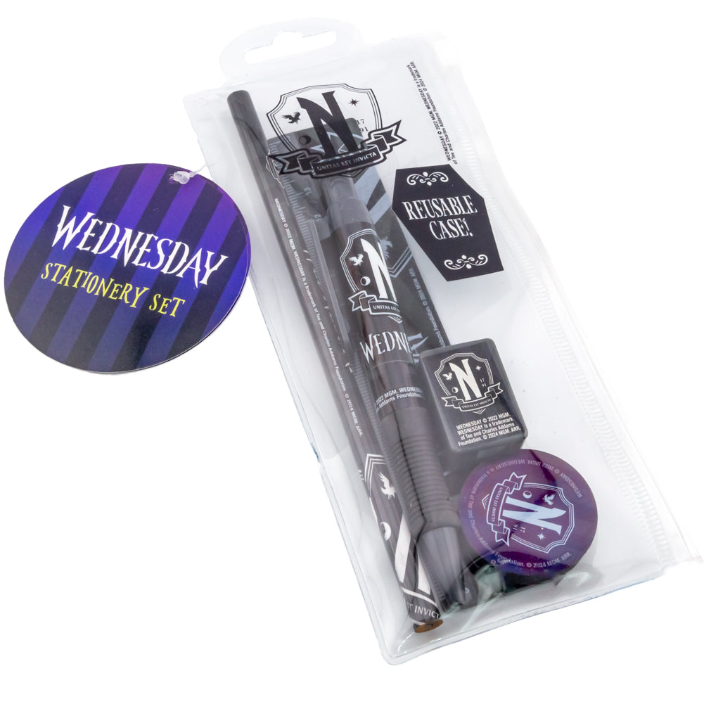 Wednesday 5pc Stationery Set LKT Sport Entertainment>TV Series>Wednesday Stationery