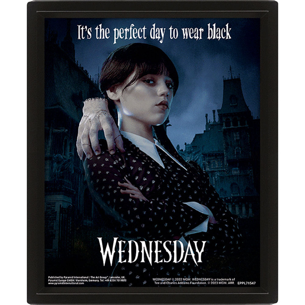 Wednesday Framed 3D Picture LKT Sport Entertainment>TV Series>Wednesday Posters