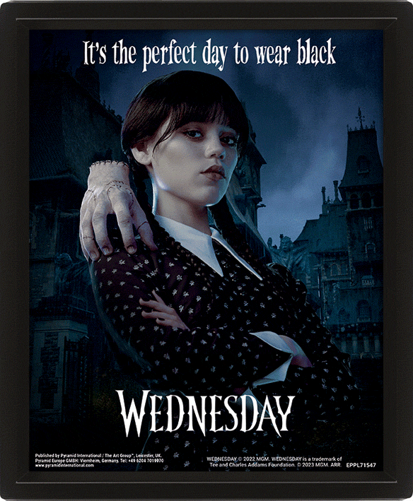Wednesday Framed 3D Picture LKT Sport Entertainment>TV Series>Wednesday Posters