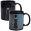 Wednesday Heat Changing Mug LKT Sport Ceramic everyday coffee mug with a heat sensitive designDesign changes as the contents heat and coolFeatures a silhouette of Wednesday in front of Ophelia windowHand wash onlyOfficial licensed productApprox 315ml (11o