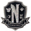 Wednesday Nevermore Pin Badge LKT Sport Bright, colourful and highly detailed enamel pin badgeFeaturing the Nevermore logo on a butterfly clasp fixingOfficial licensed productApprox 25mm x 25mm Brooches & Lapel Pins