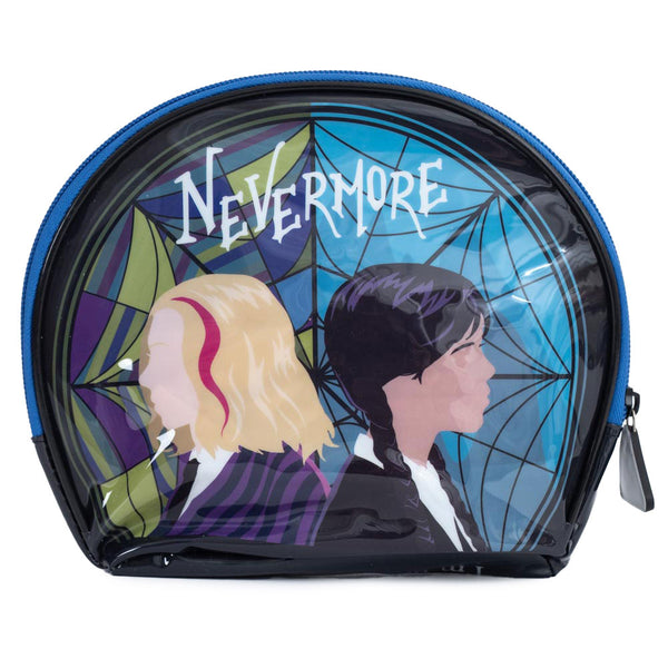 Wednesday Ophelia Window Pencil Case LKT Sport Semi-circle shaped zipped pencil case with a Ophelia window designFeatures the classic window design, with the text 'I'm not friend material' included on the bottomFor all your stationery storage needs at hom