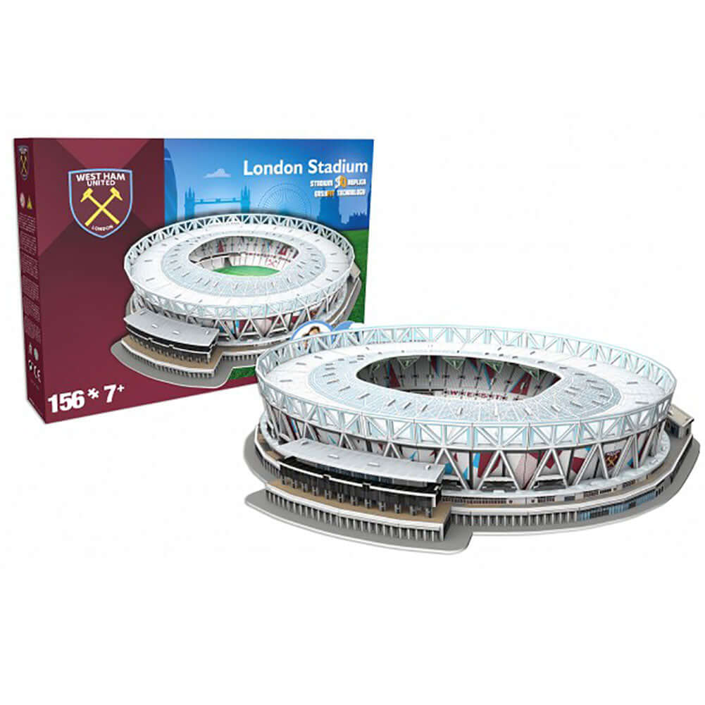 West Ham United FC 3D Stadium Puzzle LKT Sport 3D replica of the London Stadium156pc puzzleSuitable for ages 7+Official licensed productApprox 34cm x 32cm x 9cm Puzzles
