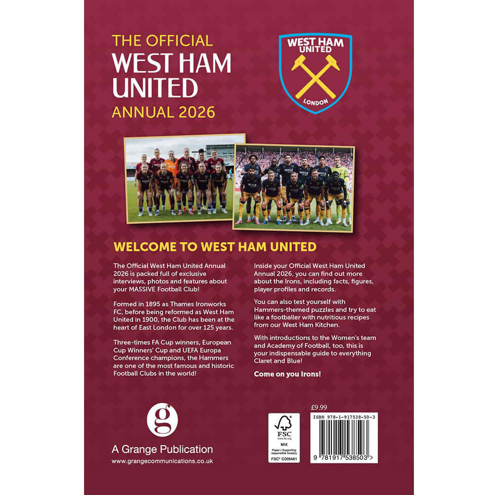 West Ham United FC Annual 2026 LKT Sport Football>Premier League>West Ham United FC Print Books