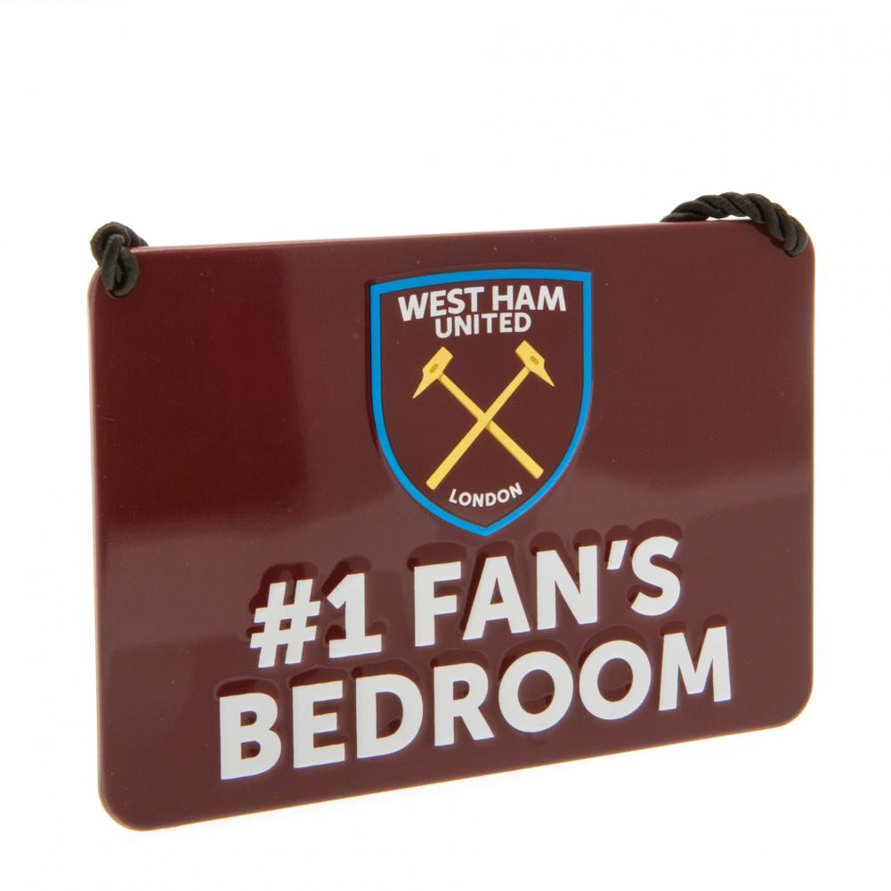 West Ham United FC Bedroom Sign No1 Fan LKT Sport Football>Premier League>West Ham United FC Novelty Signs