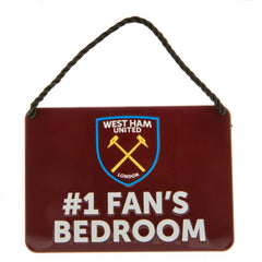 West Ham United FC Bedroom Sign No1 Fan LKT Sport Football>Premier League>West Ham United FC Novelty Signs