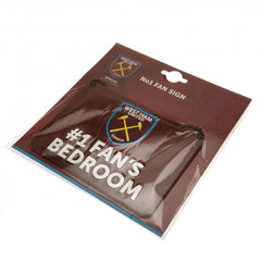West Ham United FC Bedroom Sign No1 Fan LKT Sport Football>Premier League>West Ham United FC Novelty Signs