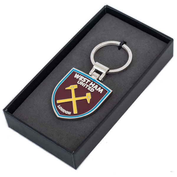 West Ham United FC Boxed Crest Keyring LKT Sport Executive metal West Ham crest shaped keyring with split ringDie stamped design with full colour enamel infillOfficial licensed productApprox 35mm x 40mm Keychains