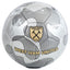 West Ham United FC Camo Sig Football LKT Sport High spec metallic finish 32 panel synthetic footballStriking silver colour featuring the Hammers crest and official player signature prints in whiteSuitable for 14 yrs and olderOfficial licensed productSize