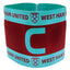 West Ham United FC Captains Armband LKT Sport Featuring club crest in team colours Elasticated, one size fits all Official licensed product Approx 9cm wide On a header card Captains Armbands