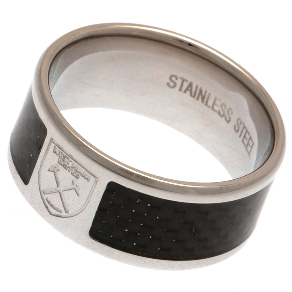 West Ham United FC Carbon Fibre Ring Small LKT Sport Football>Premier League>West Ham United FC Rings